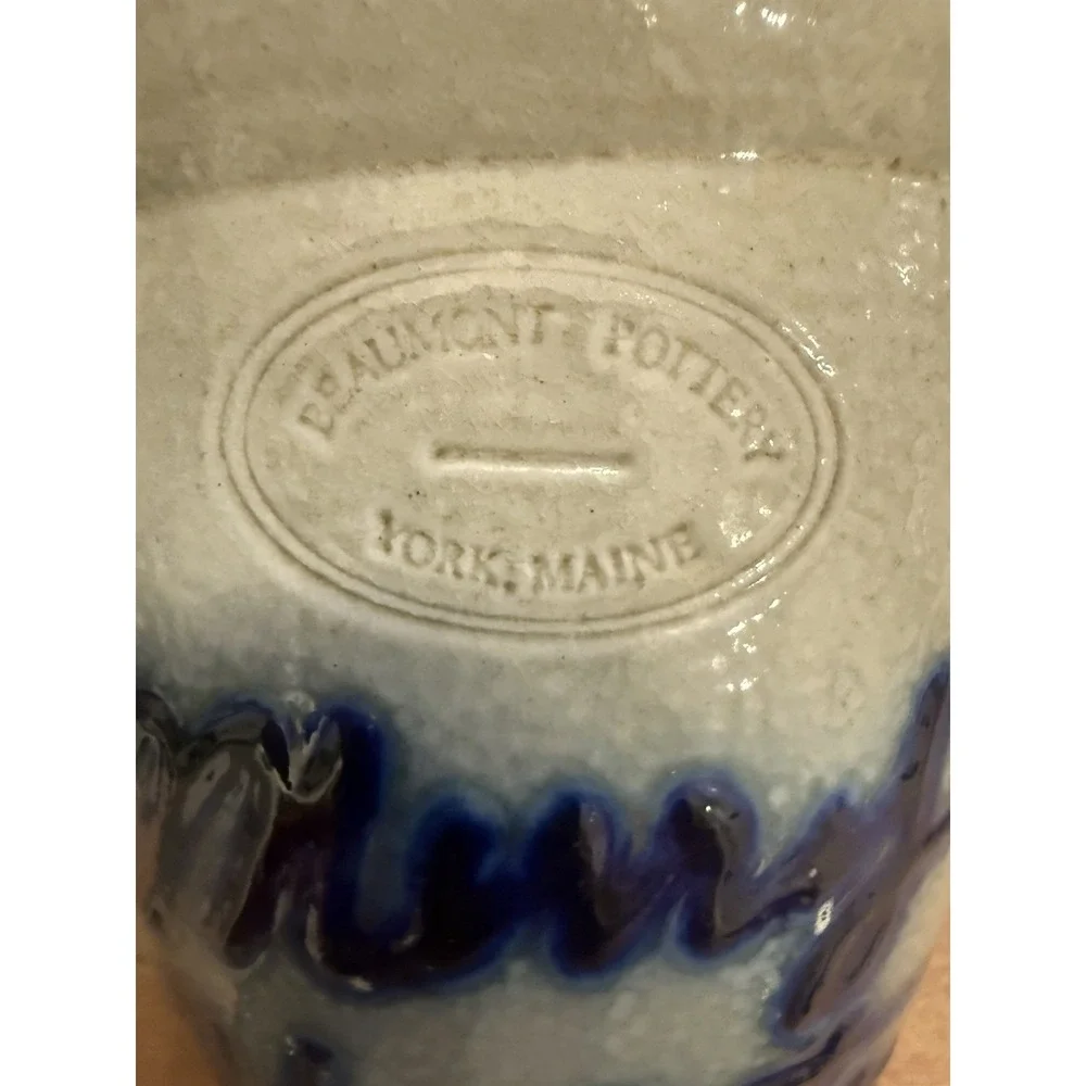 Vintage 1988 Beaumont Brothers Pottery Merry Christmas Crock  Christmas‎ 4